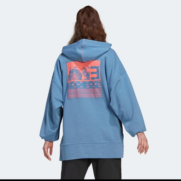 Adidas Womens SuperHer Sweatshirt H67062 Altered Blue S - Picture 2 of 15